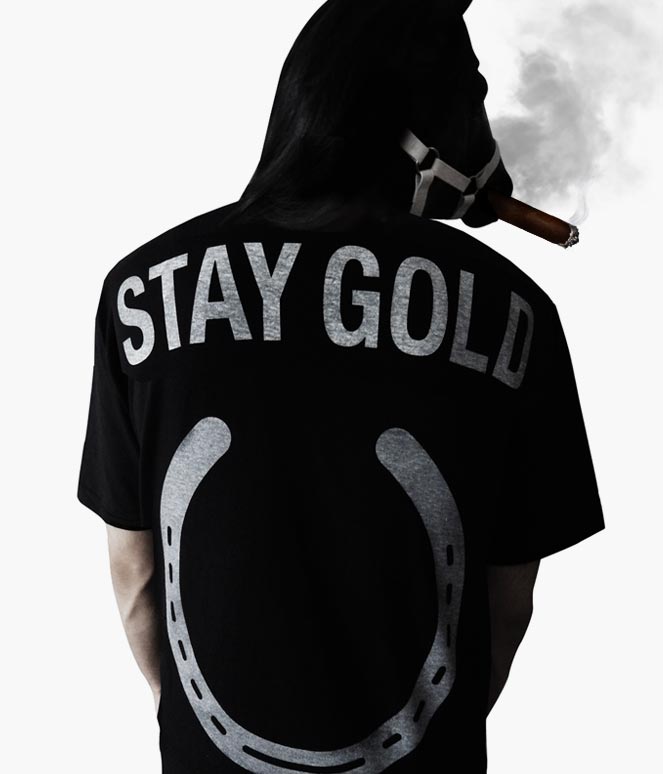 STAY GOLD HORSESHOE POCKET T-SHIRTS